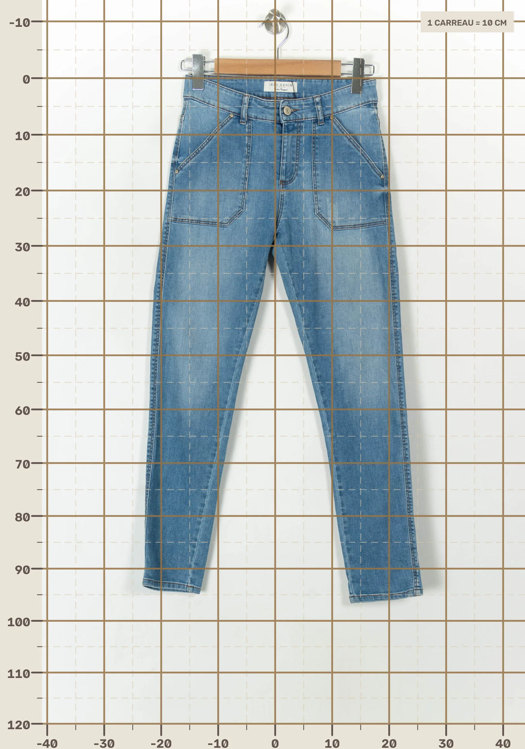 Jean Bleu - Taille XS/34 de la marque IKKS | PARAD20906 - Vendu par Paradigme - Image 4