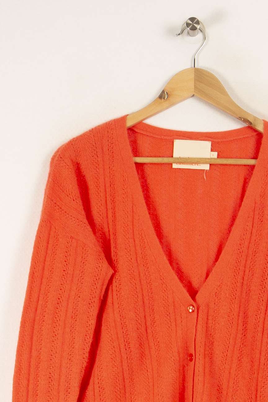 Cardigan orange - Taille S/36
