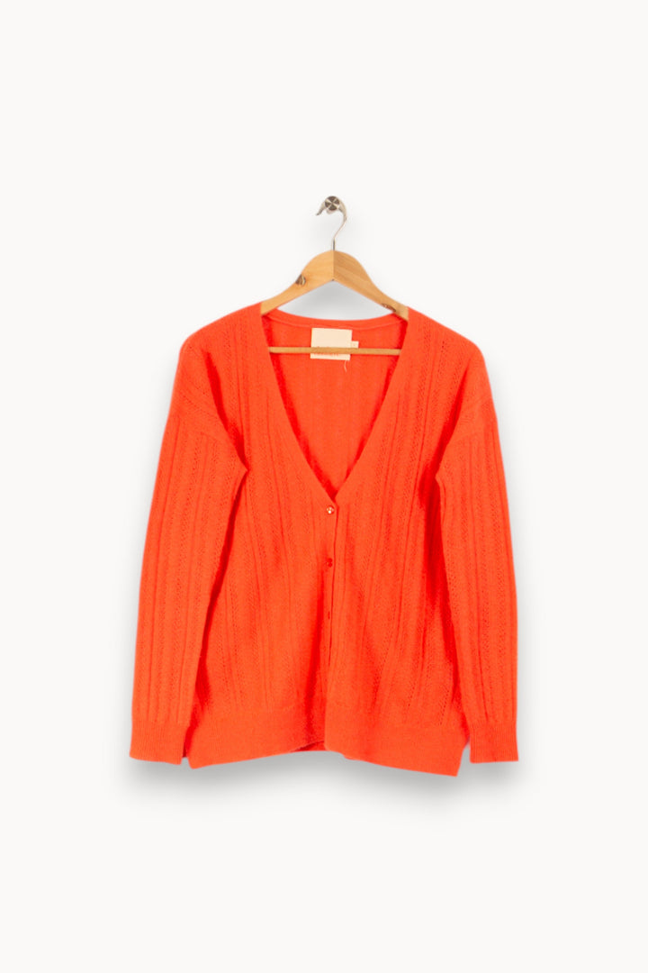 Cardigan orange - Taille S/36