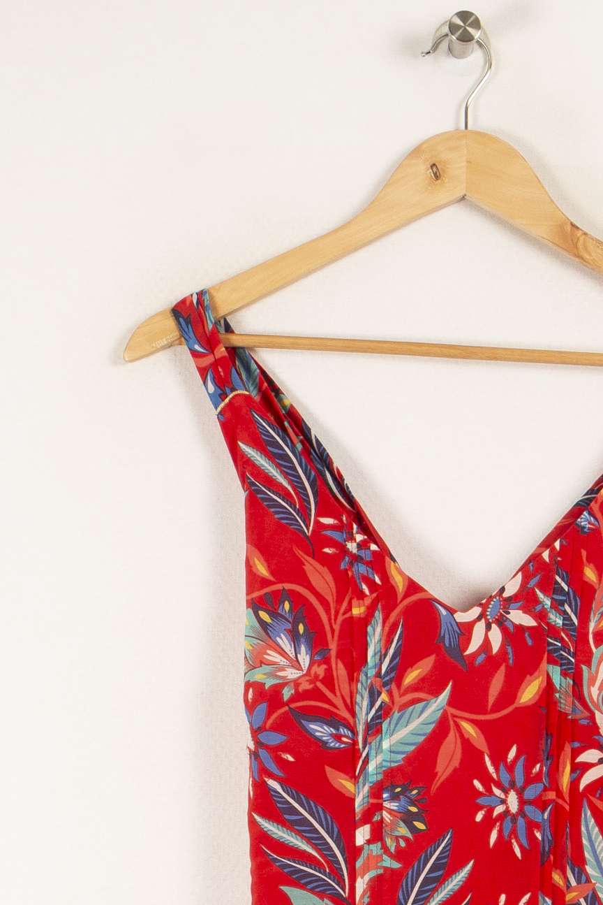 Robe rouge à motifs - Taille M/38