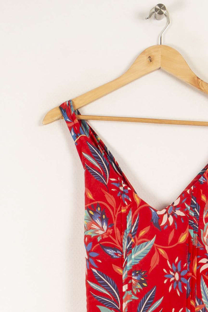 Robe rouge à motifs - Taille M/38