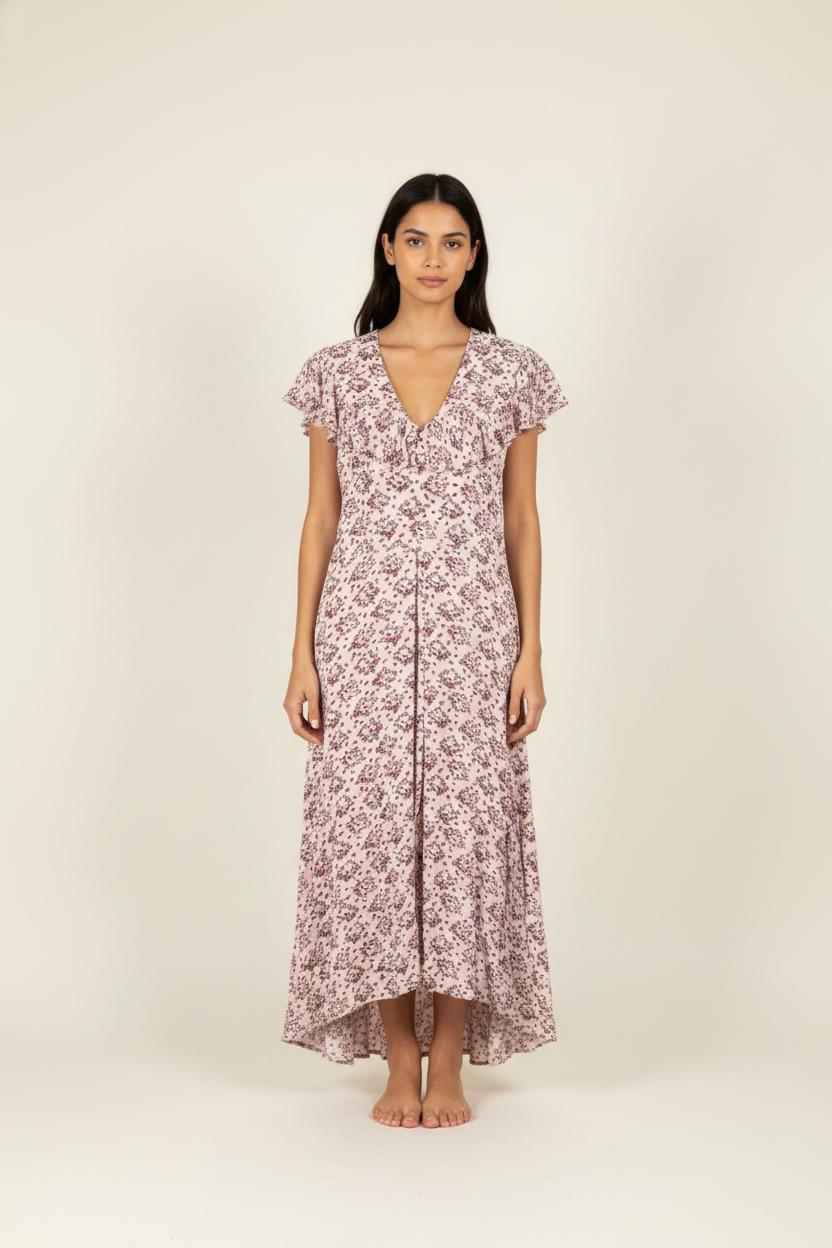 Robe rose à motifs - Taille M/38