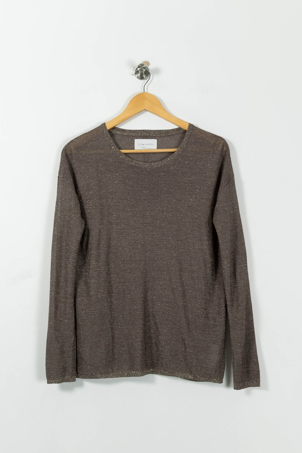 Pull Marron - Taille S/36 de la marque Sud express | PARAD20938 - Vendu par Paradigme - Image 2