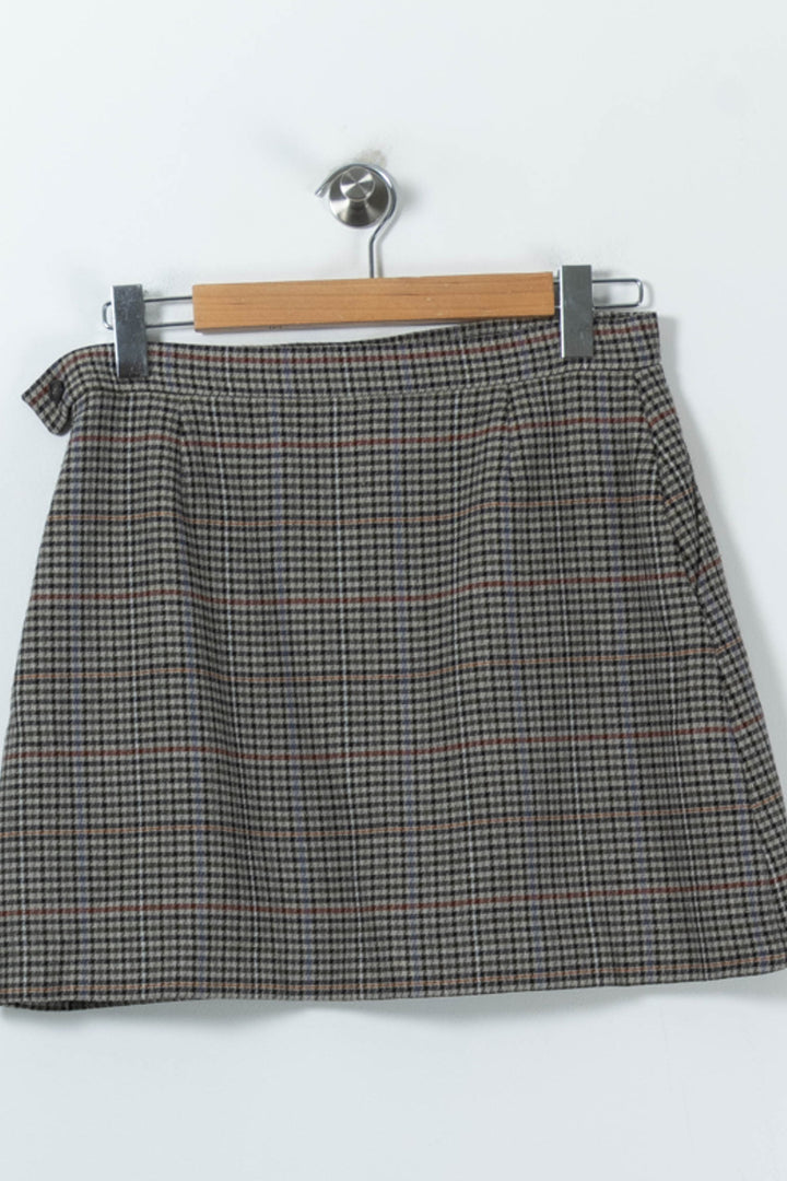 Jupe Écossaise Grise - Taille L/40 de la marque Comptoir des Cotonniers | PARAD20955 - Vendu par Paradigme - Image 4
