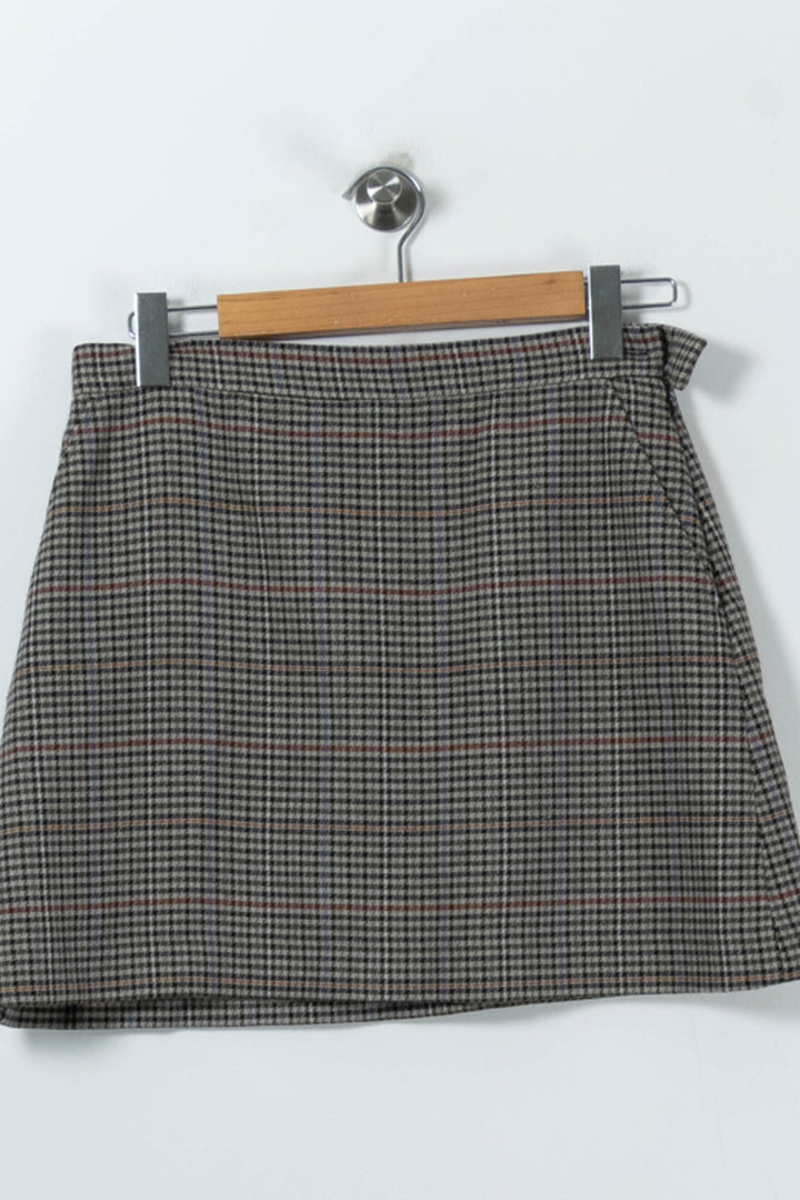 Jupe Écossaise Grise - Taille L/40 de la marque Comptoir des Cotonniers | PARAD20955 - Vendu par Paradigme - Image 2