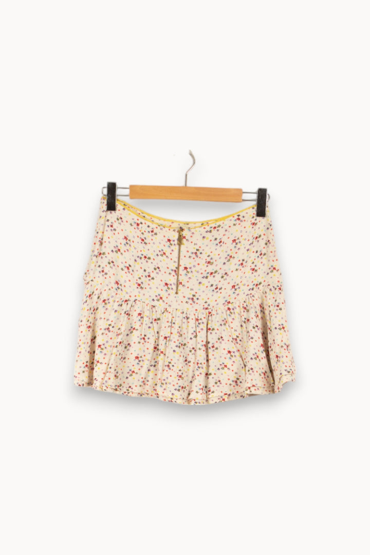 Jupe blanche à motifs multicolores - Taille S/36