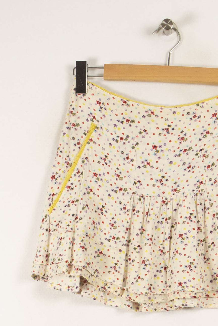Jupe blanche à motifs multicolores - Taille S/36