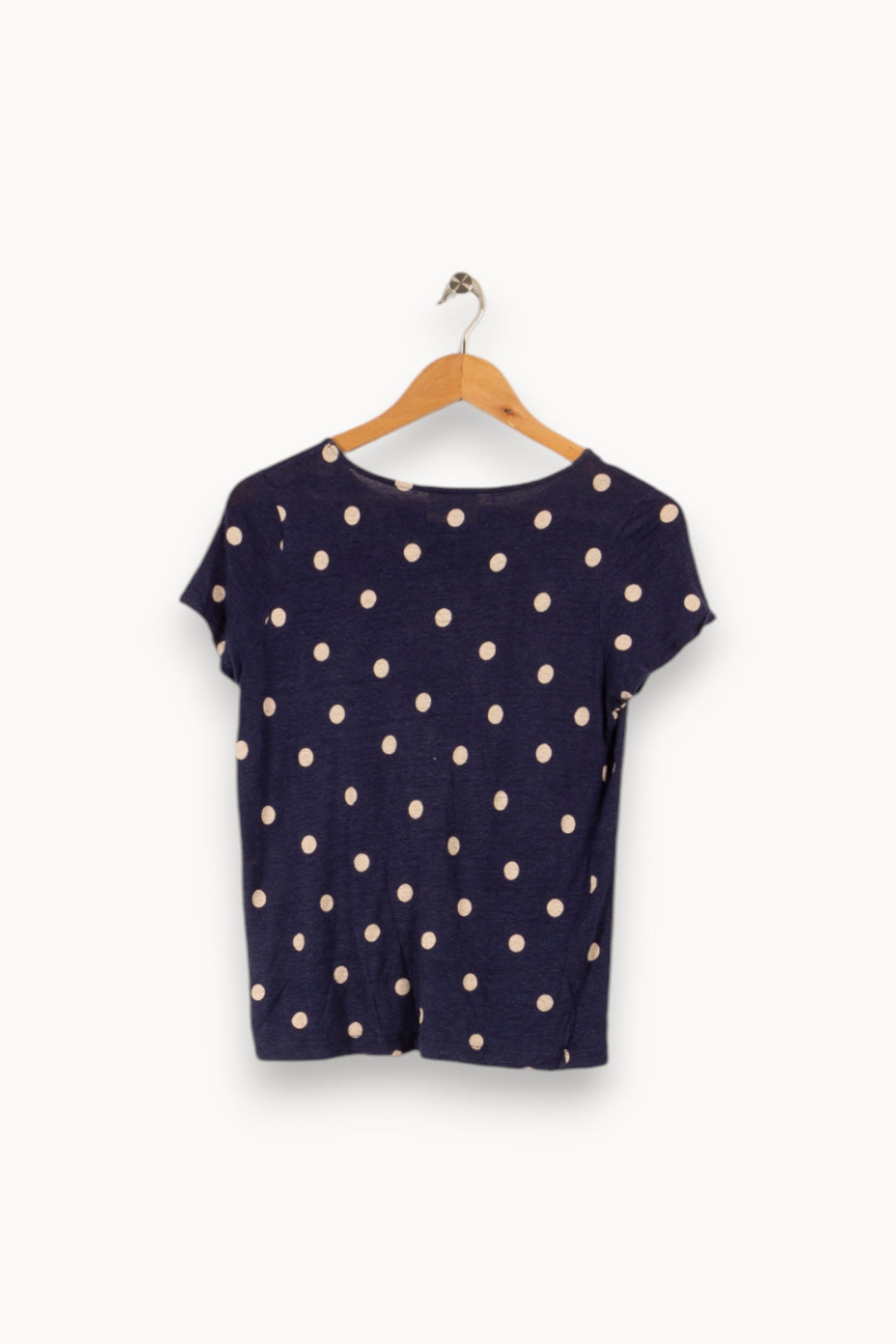 T-shirt bleu à pois - Taille S/36