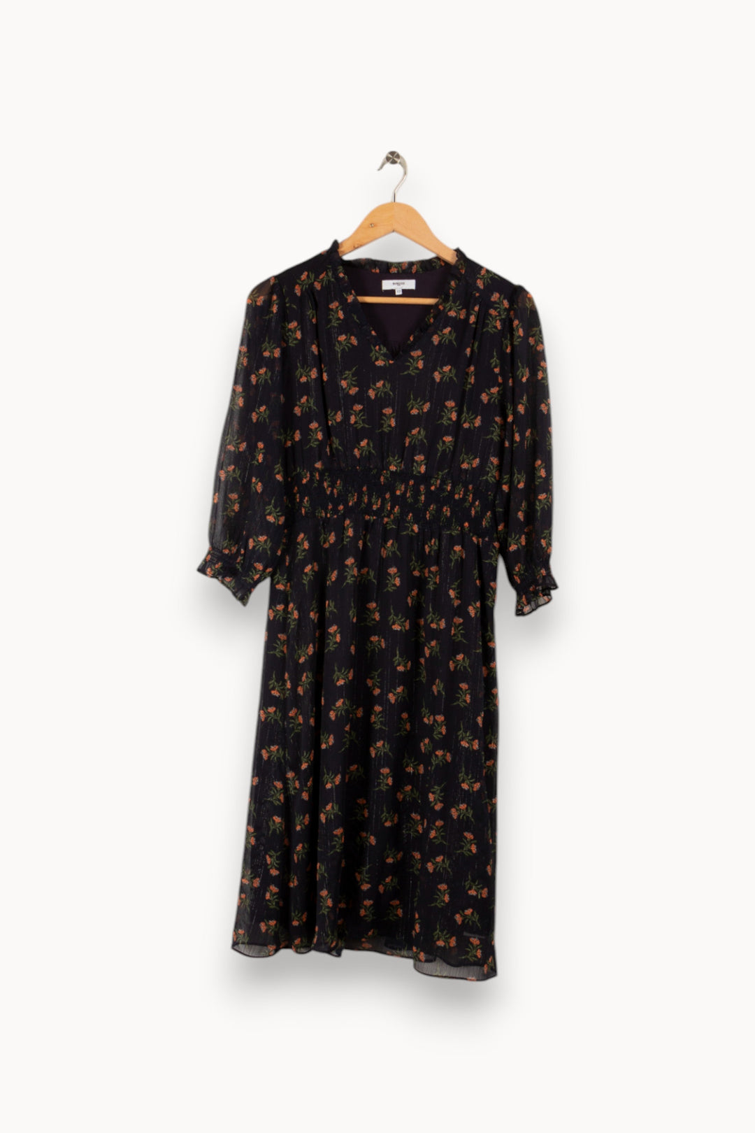 Robe bleue foncée à motifs - Taille M/38