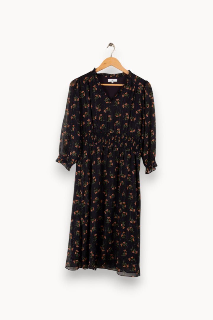 Robe bleue foncée à motifs - Taille M/38
