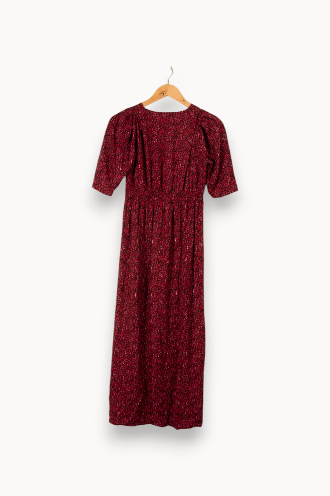 Robe longue bordeaux à motifs - Taille S/36