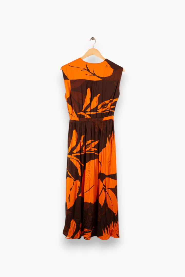 Robe orange à motifs - Taille S/36
