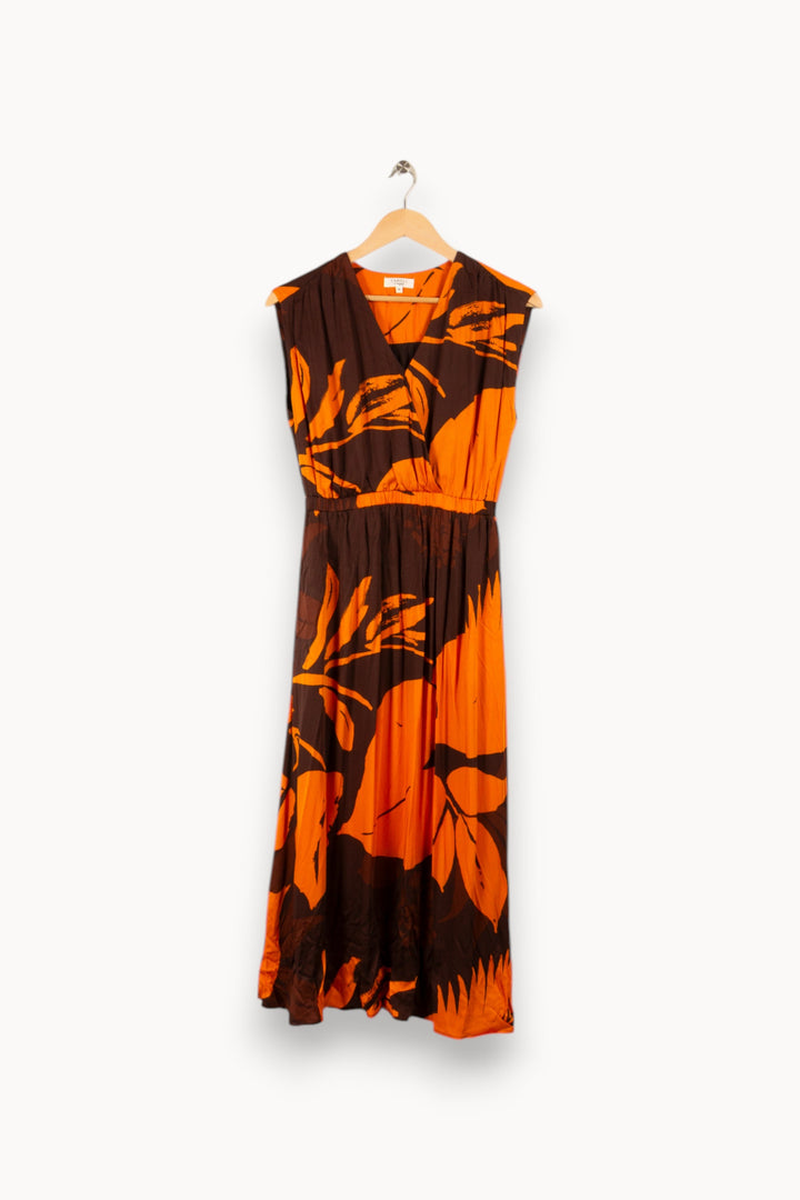 Robe orange à motifs - Taille S/36