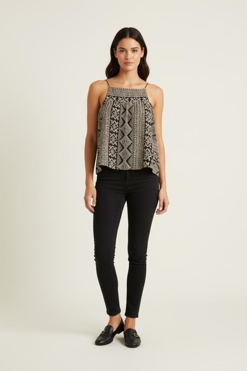 Top noir et blanc - Taille XS/34