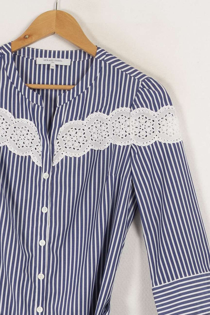 Chemise bleue et blanche - Taille M/38