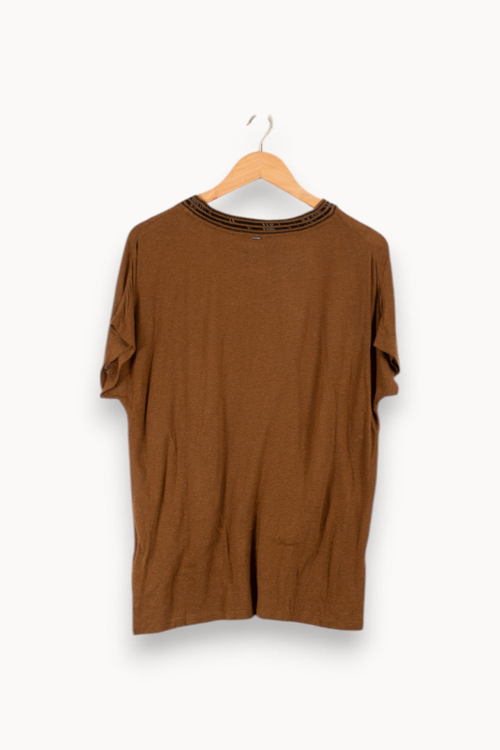 T-shirt marron IKKS - Taille L/40