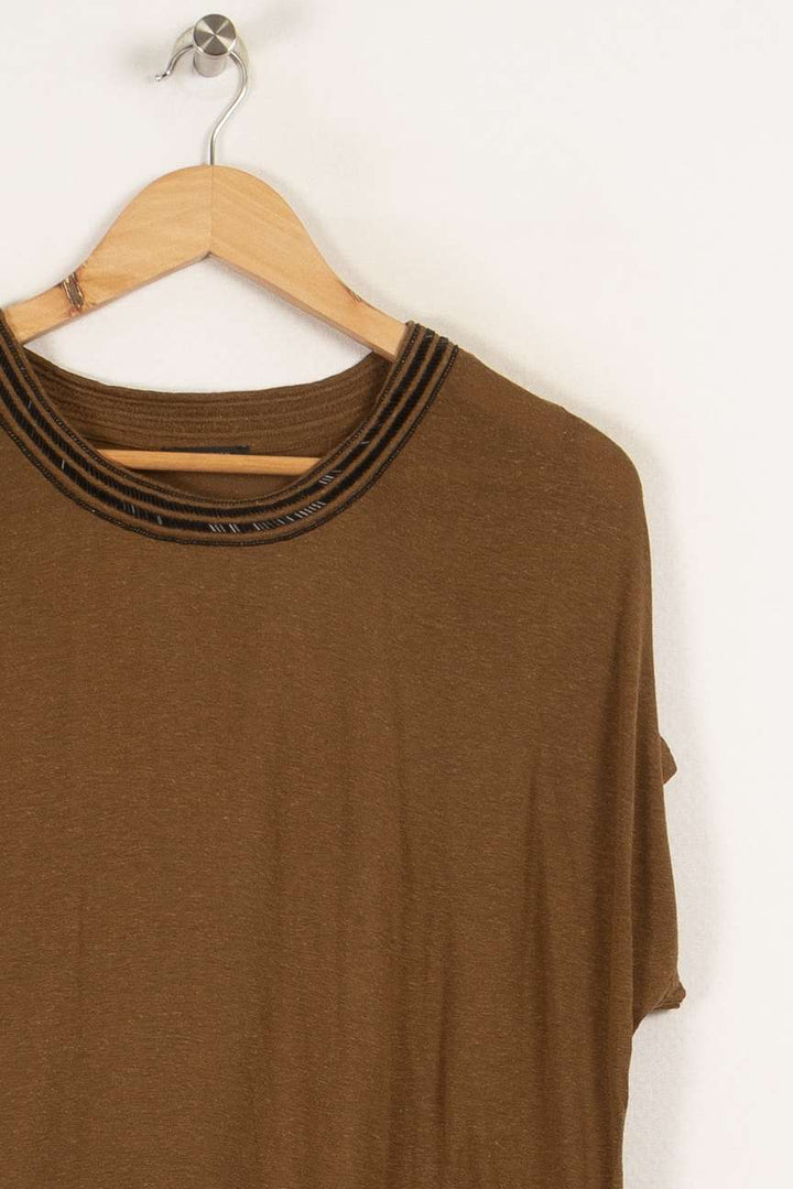T-shirt marron IKKS - Taille L/40