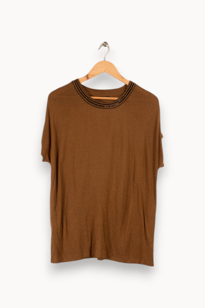 T-shirt marron IKKS - Taille L/40