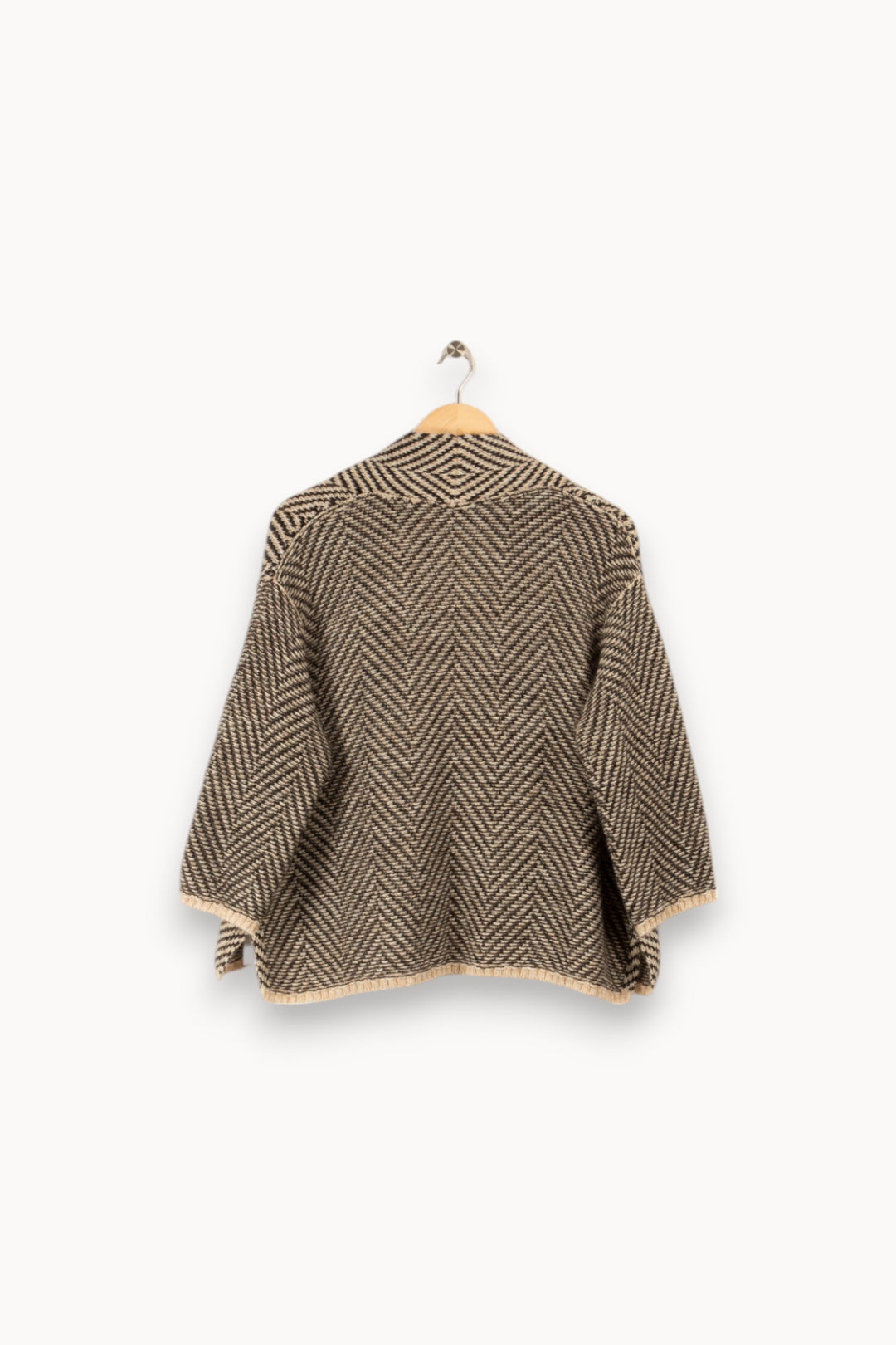 Gilet rayé marron et beige - Taille S/36