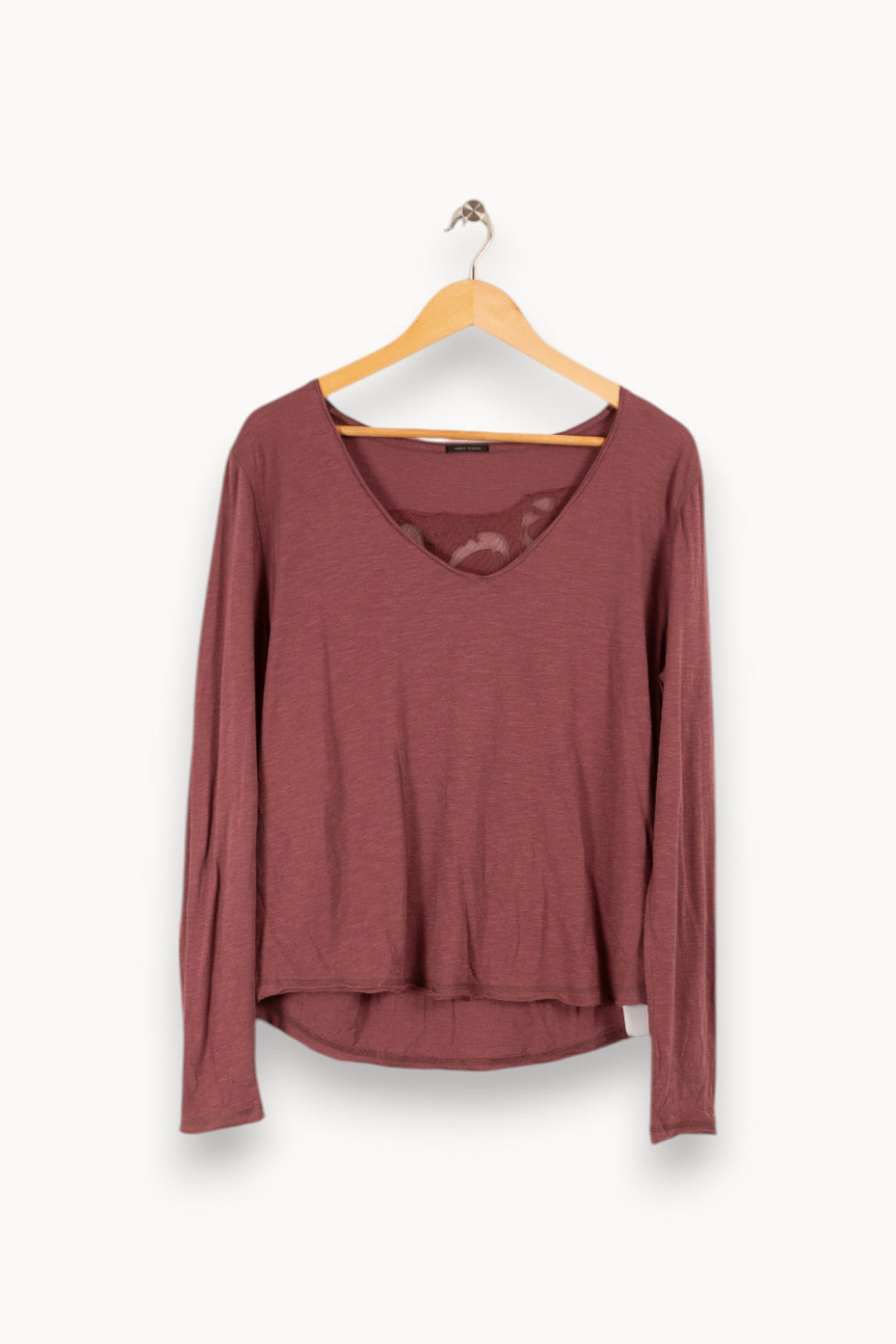 T-shirt manches longues violet avec détails - Taille XL/42