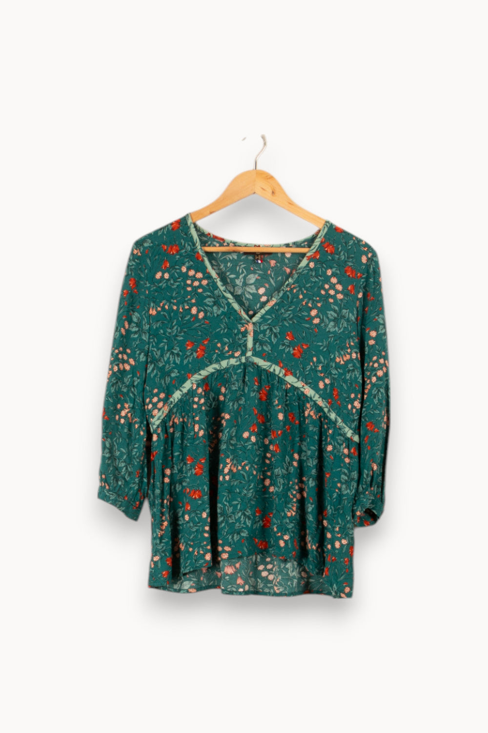 Top vert à motifs - Taille S/36