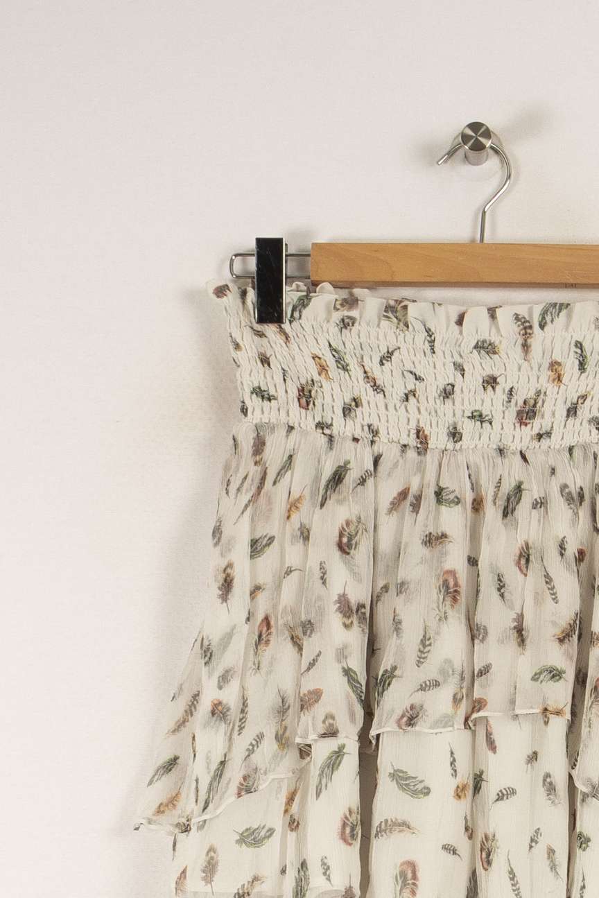 Jupe blanche à motifs - Taille M/38