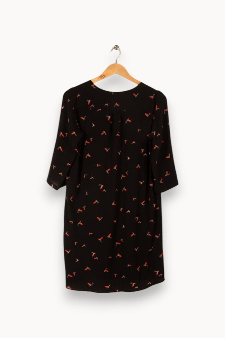 Robe noire à motifs - Taille M/38