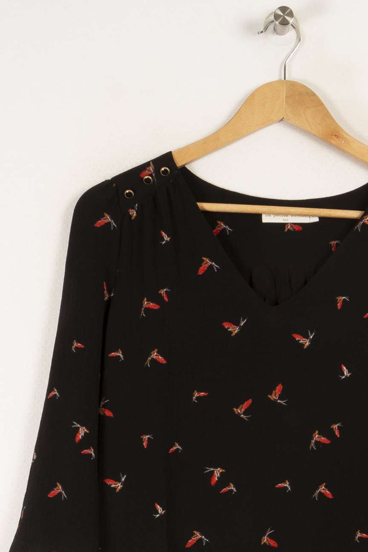 Robe noire à motifs - Taille M/38