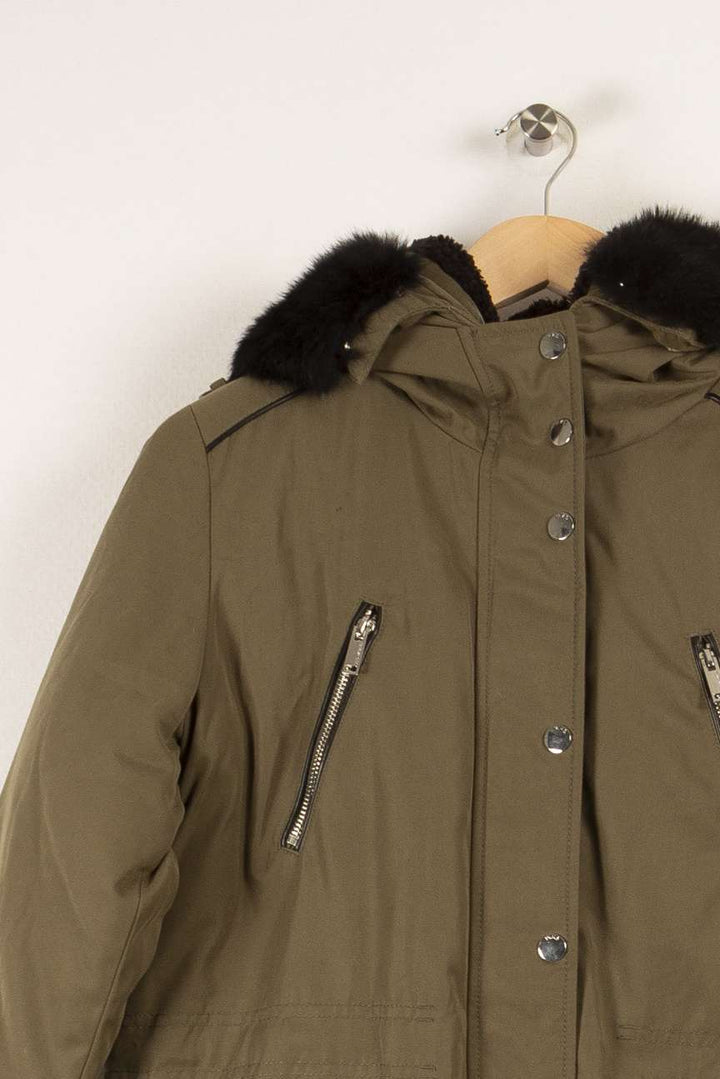 Manteau vert à capuche - Taille S/36