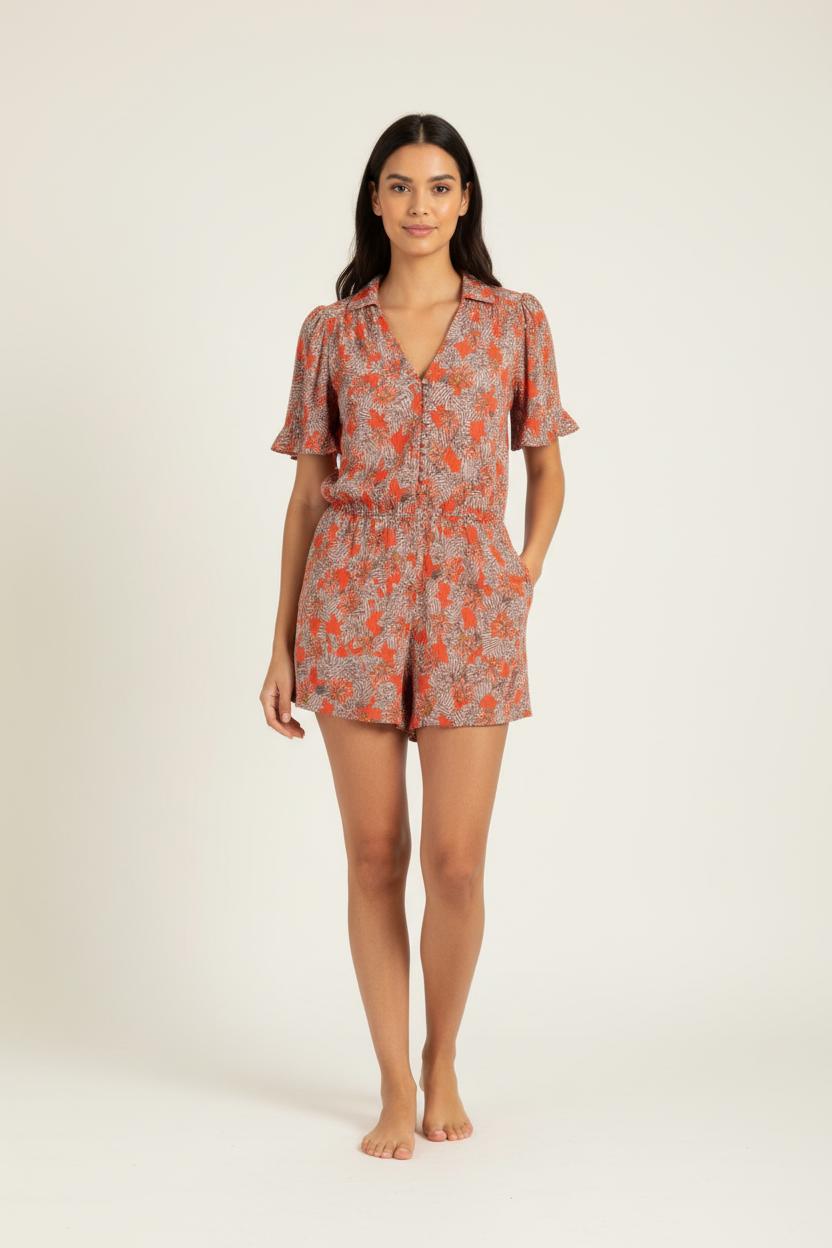 Combishort orange - Taille L/40