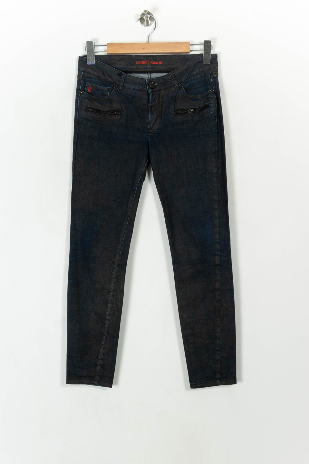 Jean Slim Noir - Taille M/38 de la marque I.Code | PARAD21384 - Vendu par Paradigme - Image 2