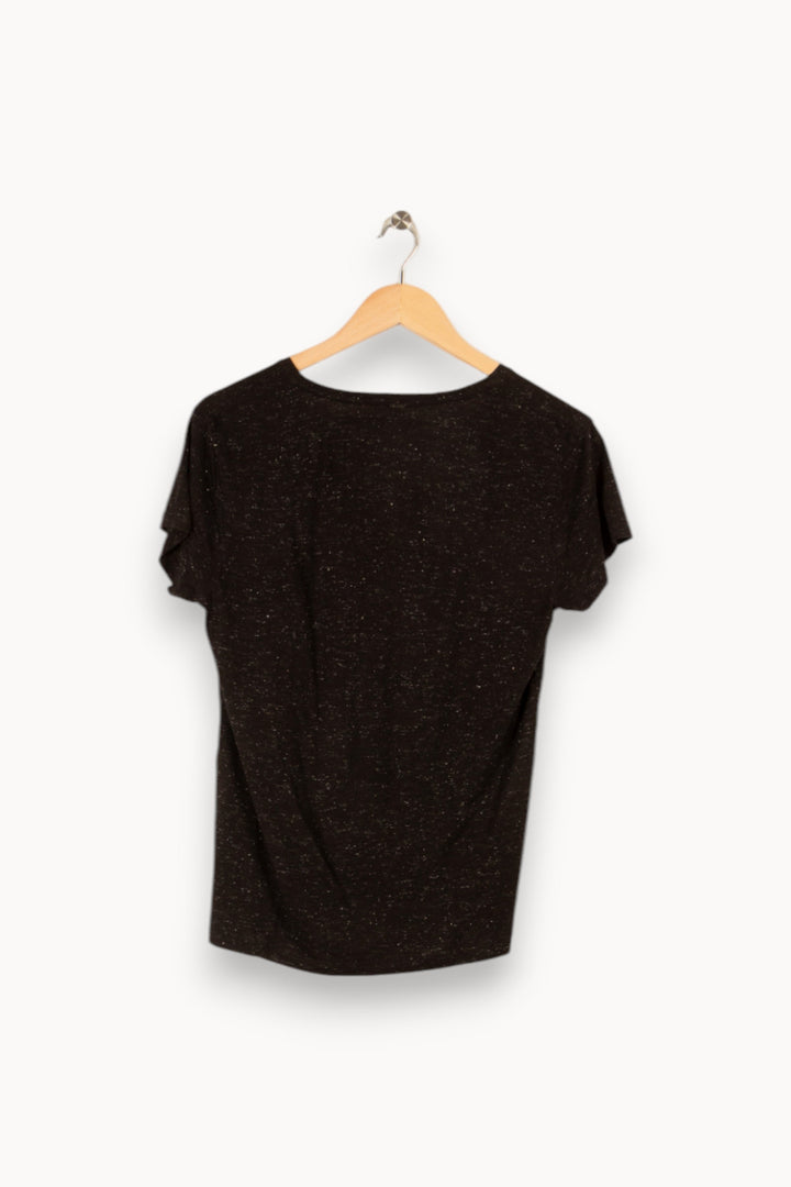 T-shirt noir avec inscription - Taille S/36