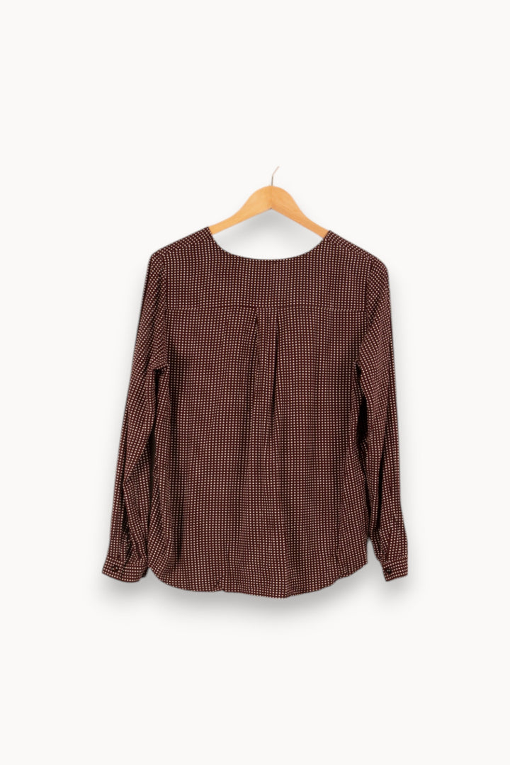 Chemise marron à pois - Taille S/36
