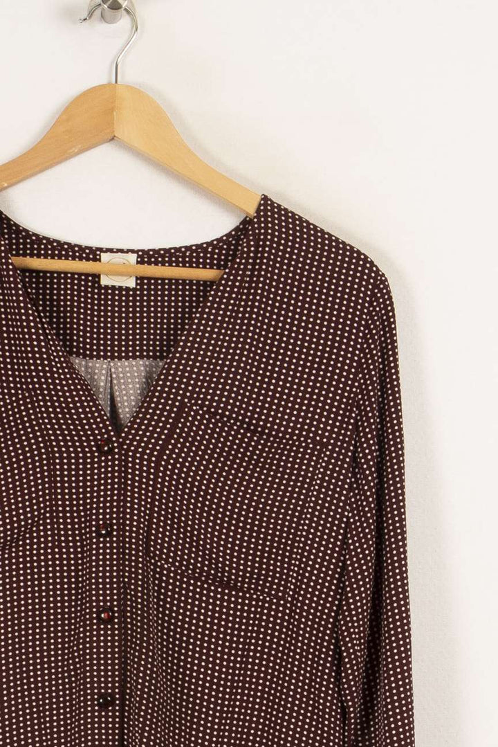 Chemise marron à pois - Taille S/36