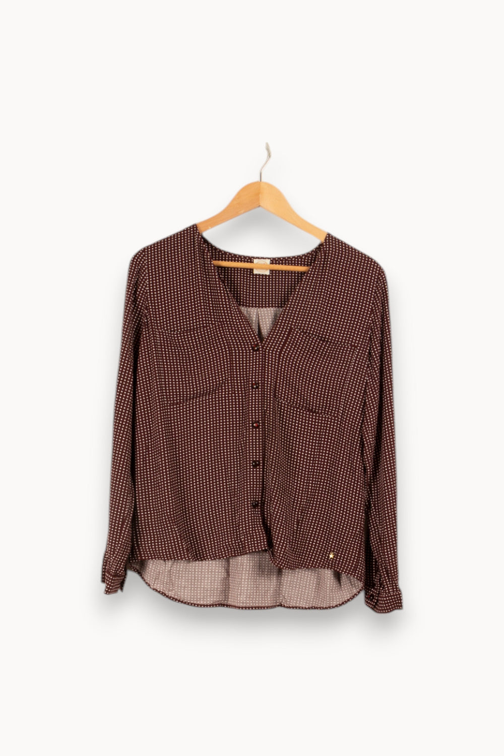Chemise marron à pois - Taille M/38
