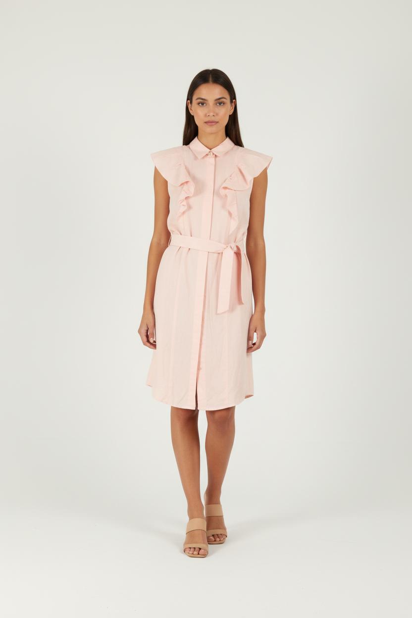 Robe-chemise rose - Taille S/36