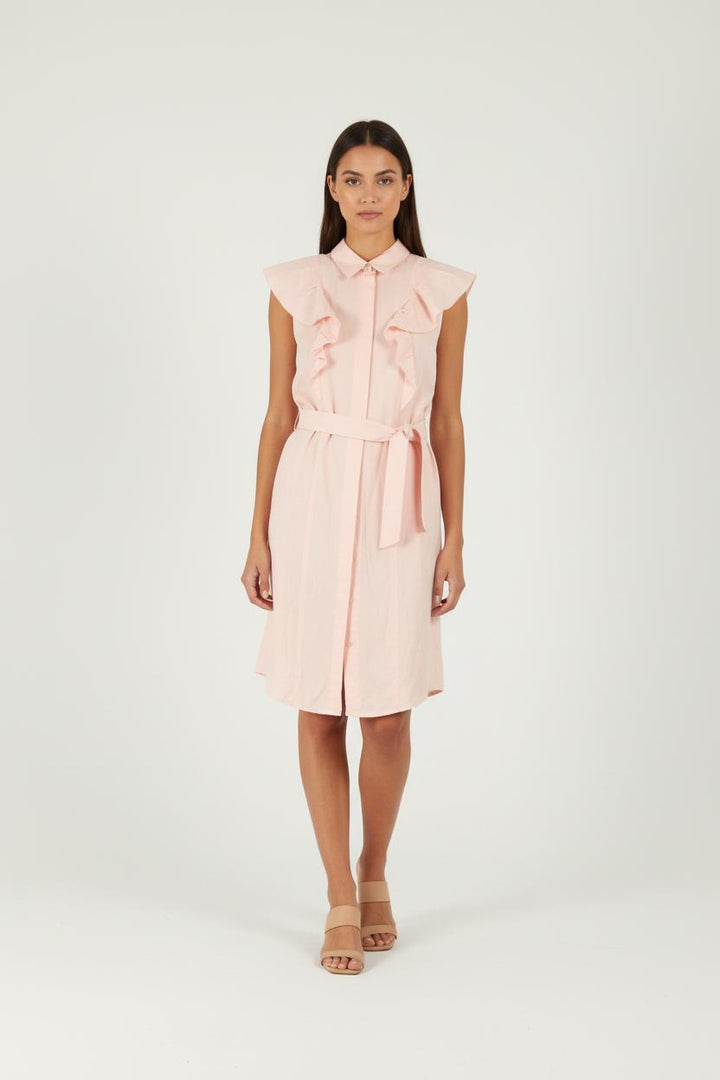 Robe-chemise rose - Taille S/36