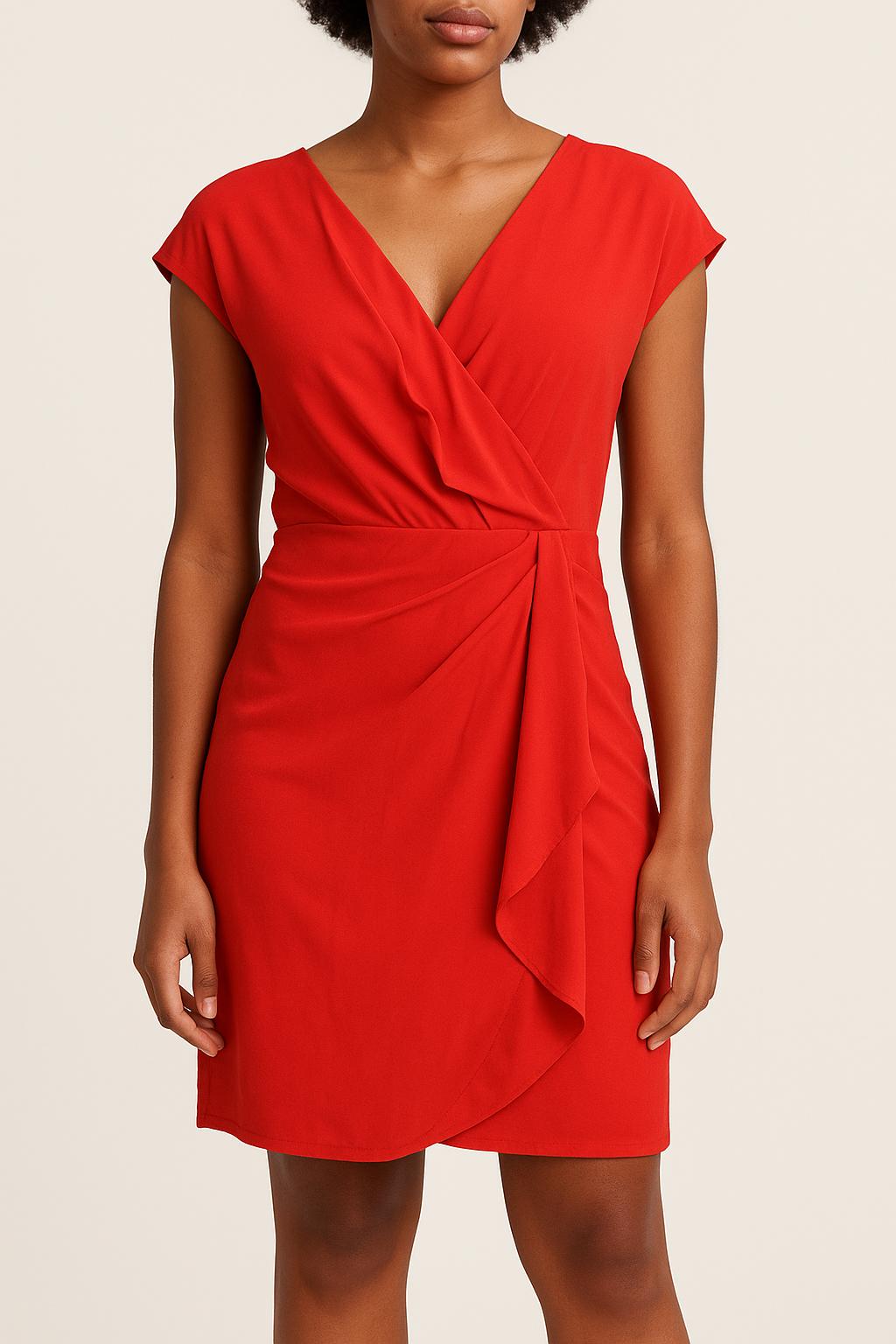 Robe Portefeuille Rouge - Taille S/36 de la marque IKKS | PARAD21454 - Vendu par Paradigme - Image 1