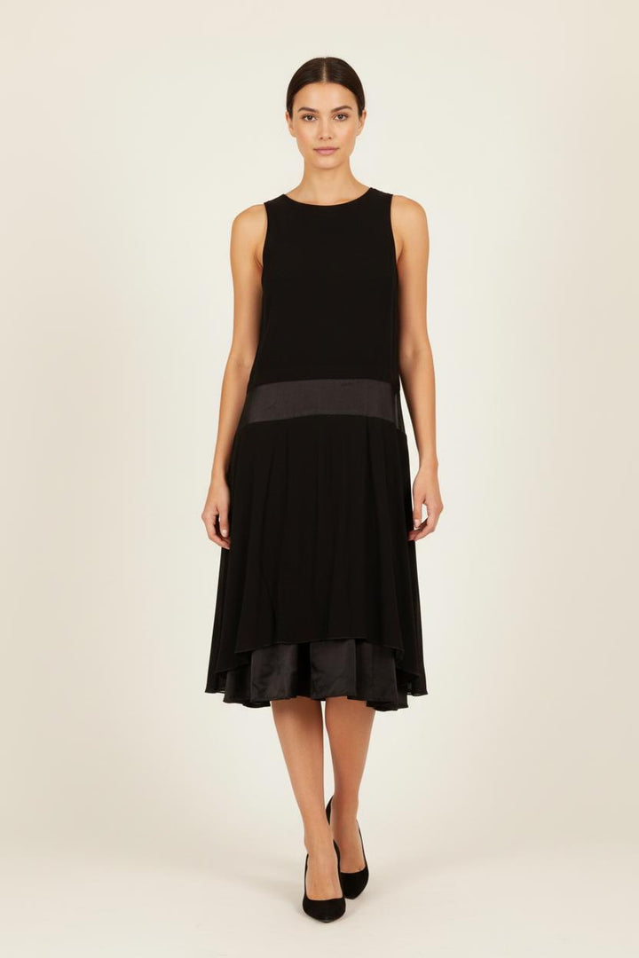 Robe noire en satin - Taille S/36