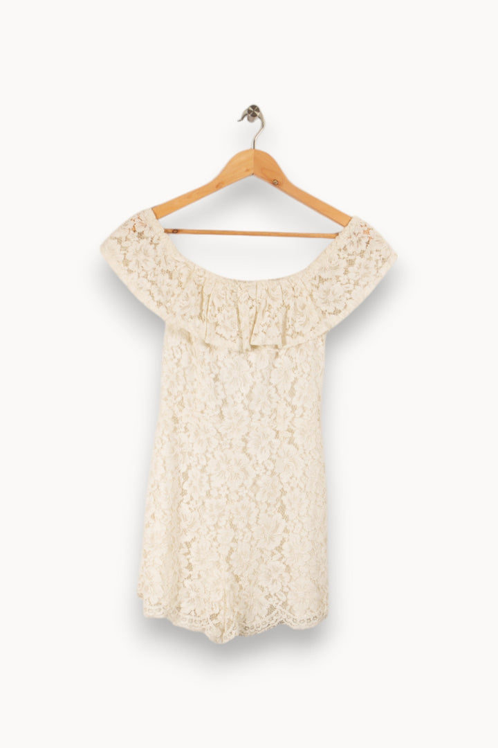 Combishort blanche avec dentelle - Taille S/36