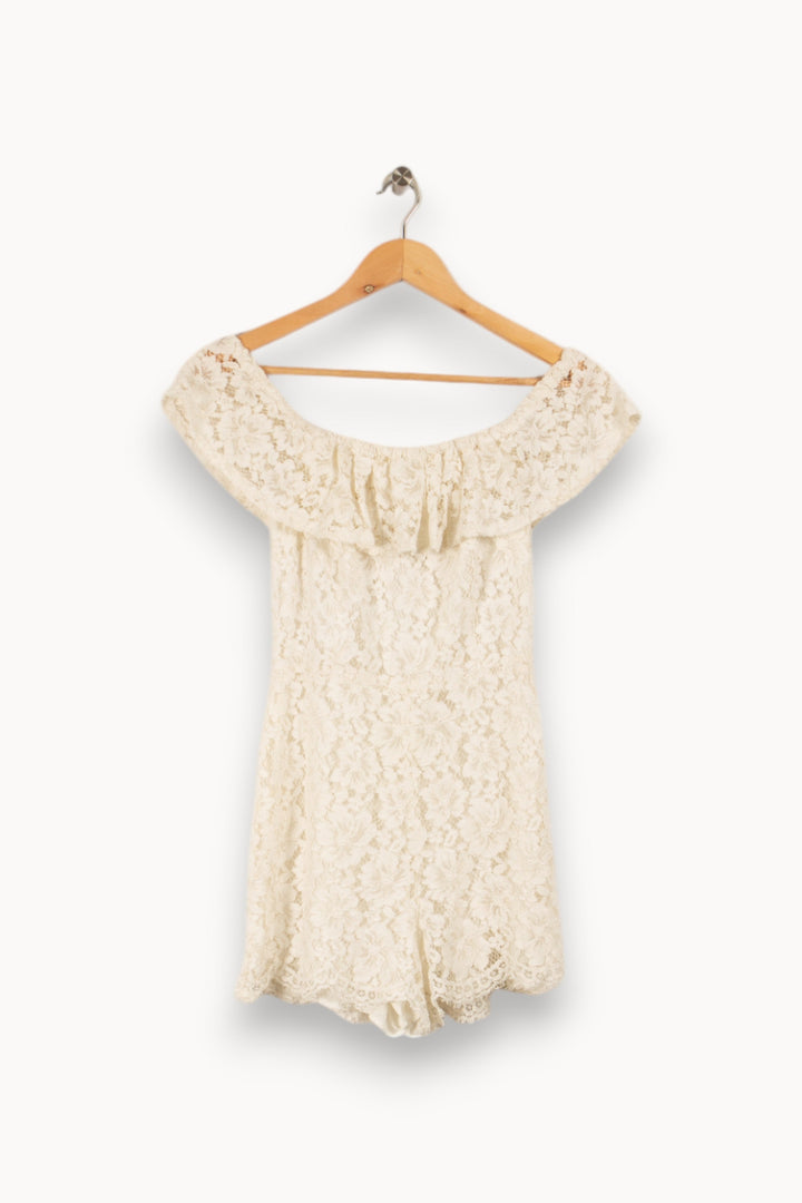 Combishort blanche avec dentelle - Taille S/36