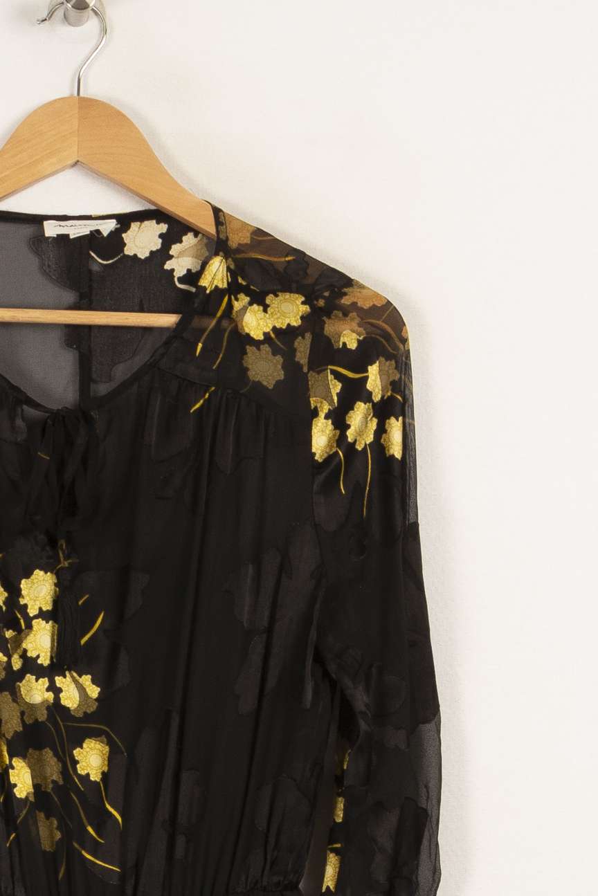 Robe longue noire avec détails - Taille S/36