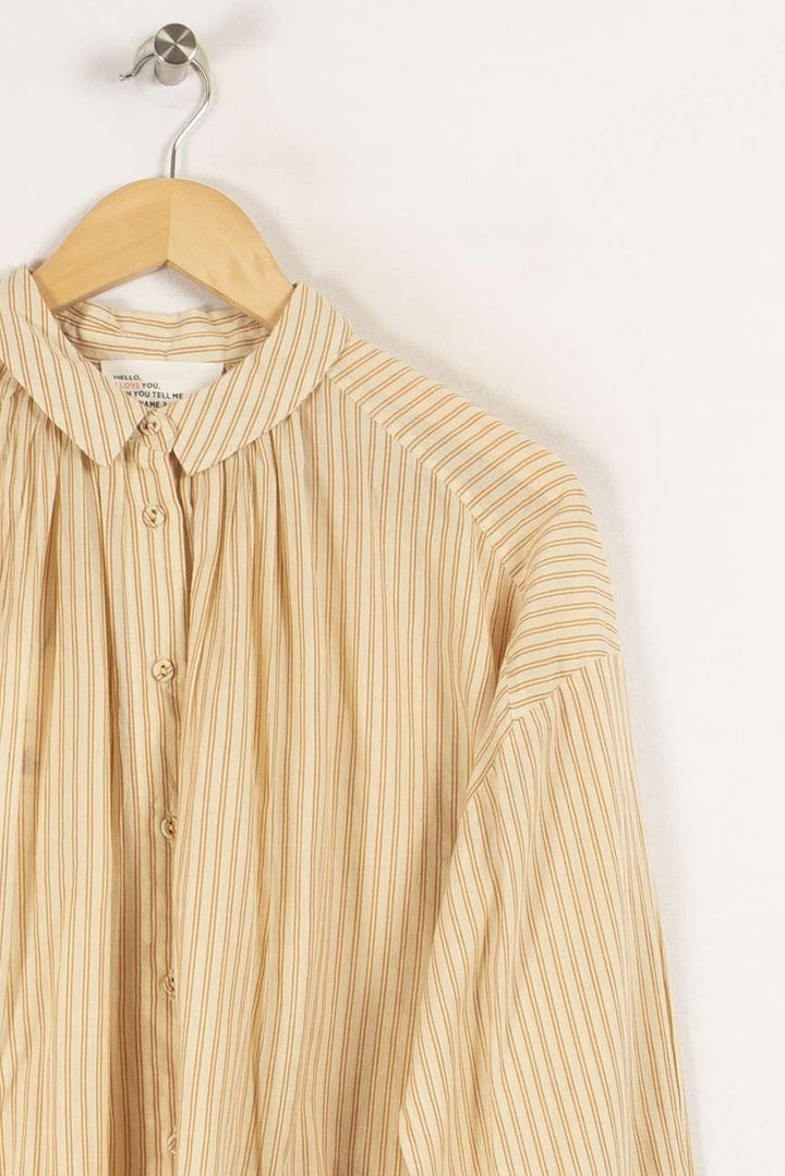 Chemise beige rayée - Taille M/38