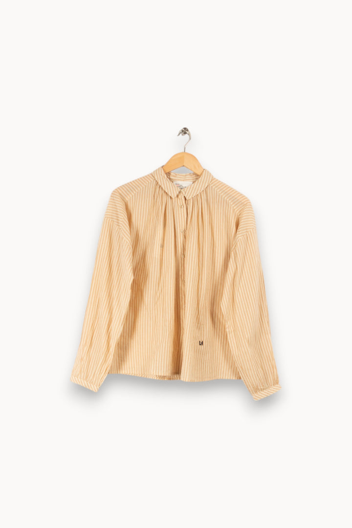 Chemise beige rayée - Taille M/38