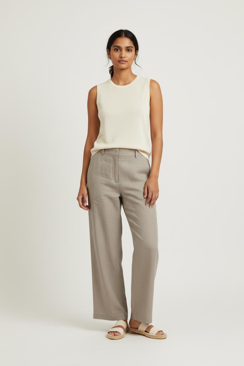 Tricot blanc sans manches - Taille S/36