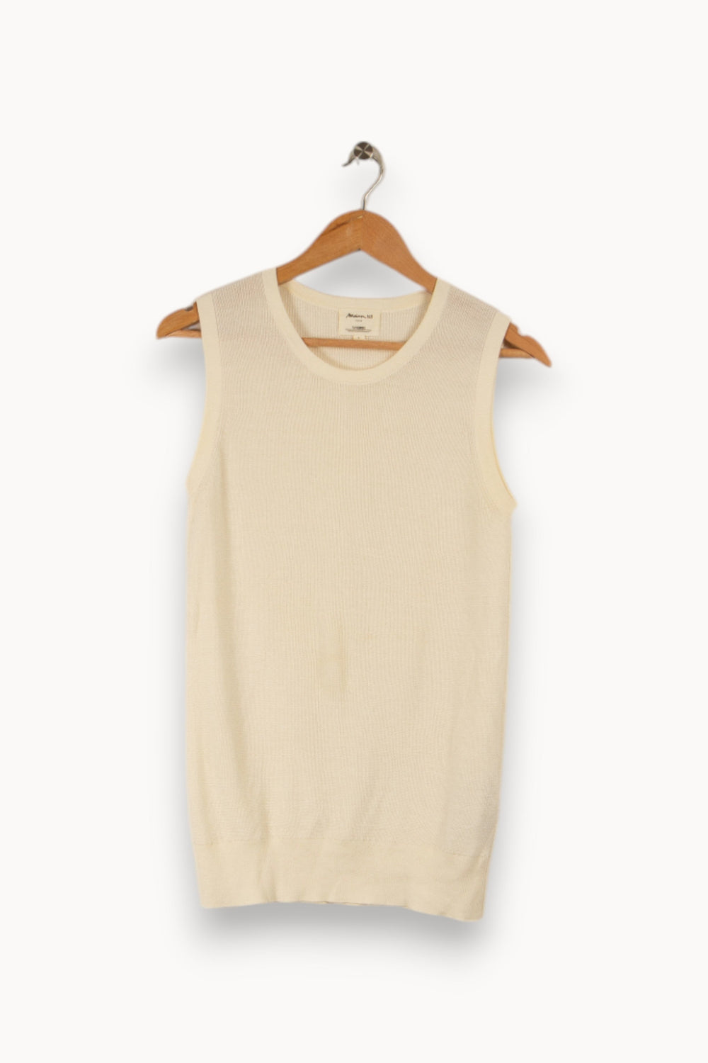 Tricot blanc sans manches - Taille S/36