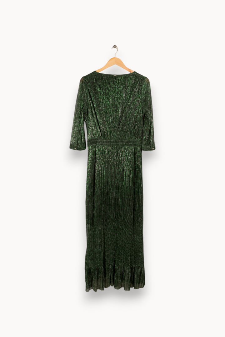 Robe longue verte brillante - Taille M/38