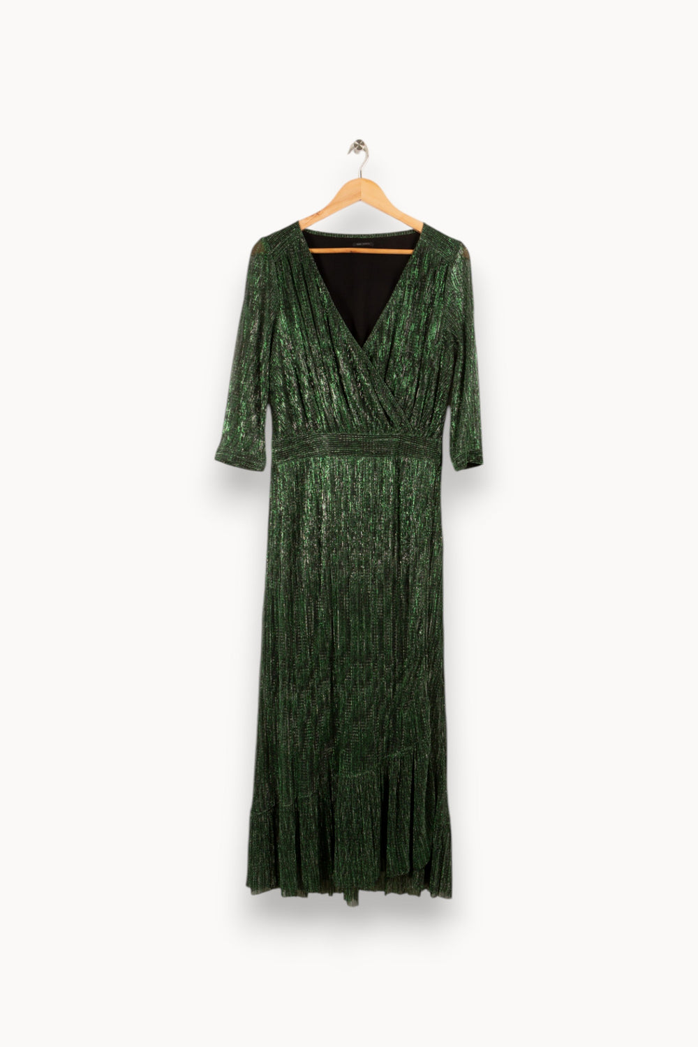 Robe longue verte brillante - Taille M/38