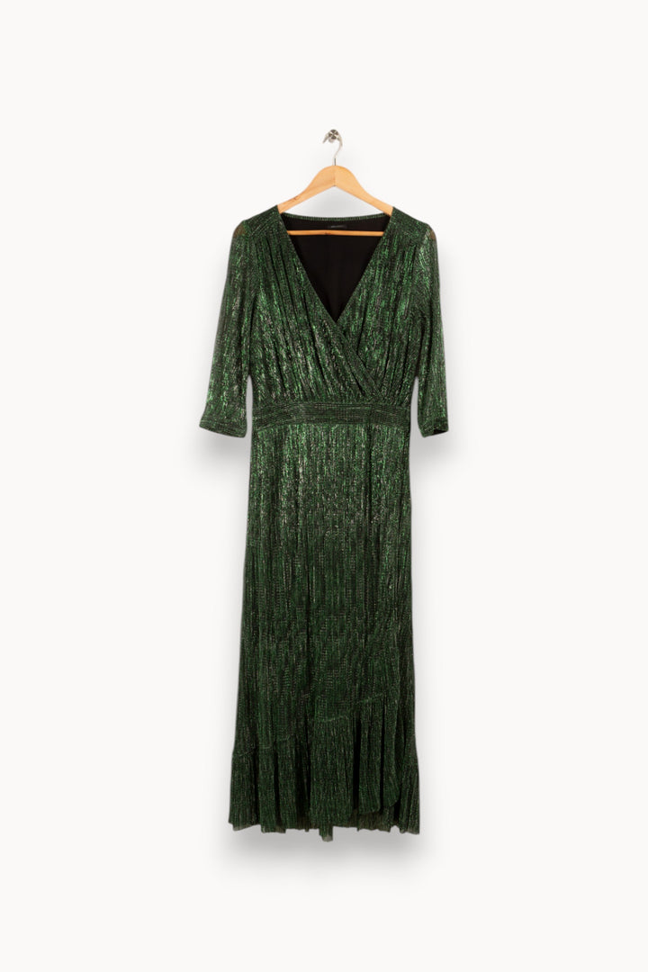 Robe longue verte brillante - Taille M/38
