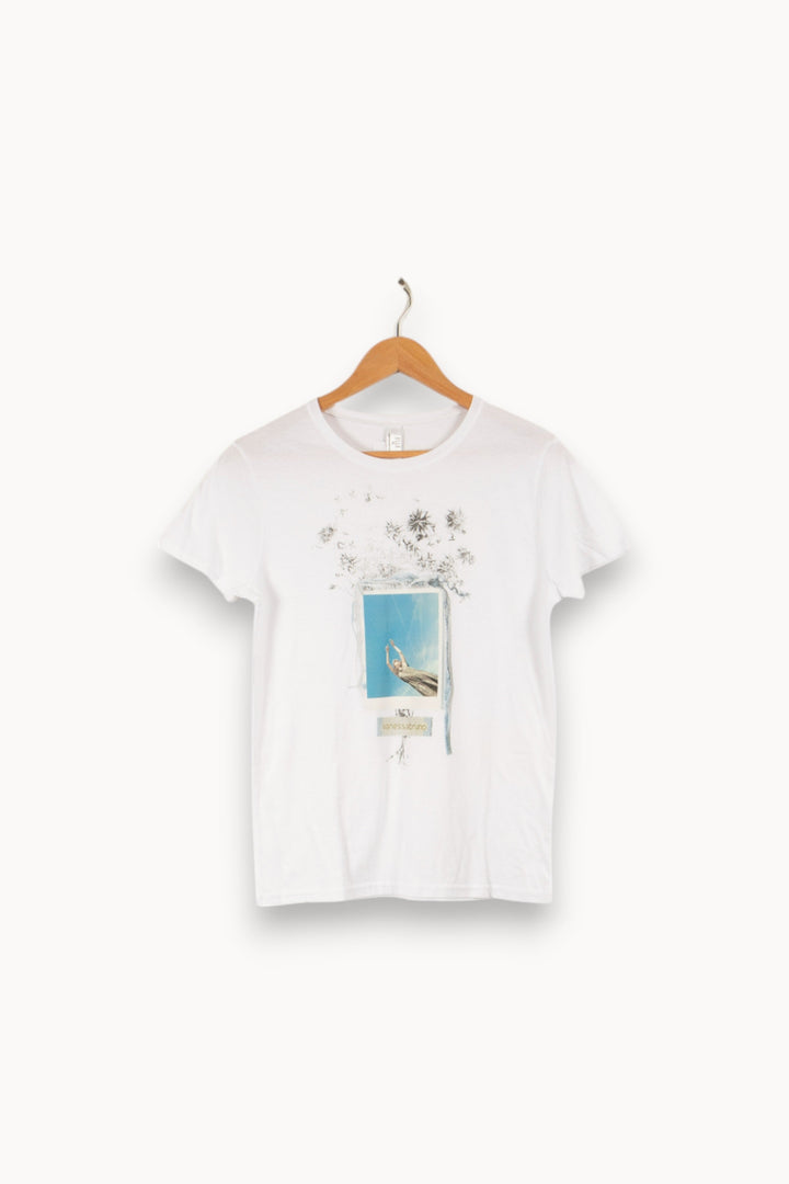T-shirt blanc avec dessin - Taille S/36